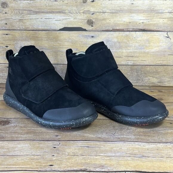 WORLD BOOTS Sz 9 Mens Chukka Moccasin Boots 100% Leather Suede True Black - Picture 16 of 16